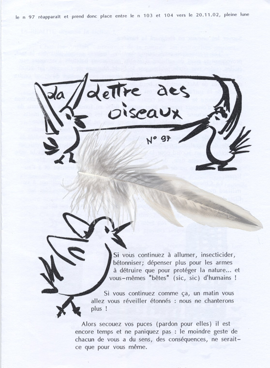 La lettre des oiseaux - Claire d